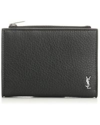 Saint Laurent - "Tiny Cassandre" Bi-Fold Wallet - Lyst
