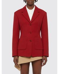 Loewe - Wool Blend Single Breasted Blazer - Lyst