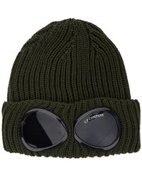C.P. Company - Knit Beanie With Googles Detail On The Front - Lyst