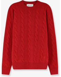 Ami Paris - Wool Cable Knit Sweater - Lyst