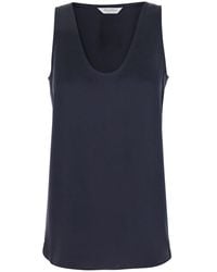 Max Mara - Solid Scoop Neck Top - Lyst