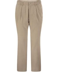 Herno - Wool And Modal-Blend Trousers With Elasticated Waist - Lyst