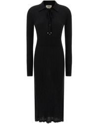Fendi - Wool Fitted Midi Dress Clothing - Lyst
