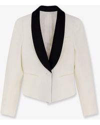 McQueen - Wool Blazer With Satin Lapel - Lyst