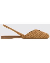 Prada - Raffia Slingback Pumps - Lyst