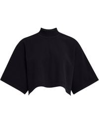 Alaïa - Cropped Knit T-Shirt - Lyst