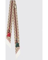 Gucci - Rectangular Silk Bandeau Scarf With Graphic Gg Monogram Print - Lyst