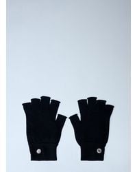 Rick Owens - Ribbed Trim Fingerless Gloves - Lyst