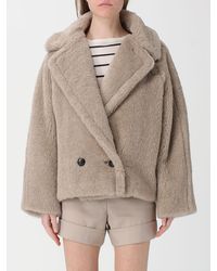 Max Mara - Fur Coat Sand - Lyst