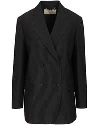 Fendi - Pinstriped Wool Blazer - Lyst