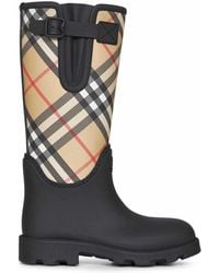 Burberry - Rubber Marsh Stamp High Rain Boots - Lyst