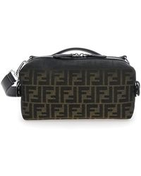 Fendi - 'Siesta' Small Handbag With Removable Shoulder Strap And All-Over Ff Motif - Lyst
