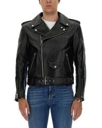 McQueen - Combo Biker Jacket - Lyst