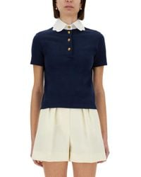Valentino - Embroidered Cotton Sweatshirt Polo Shirt - Lyst