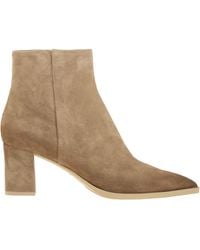 Santoni - Mid-Heel Suede Ankle Boots - Lyst