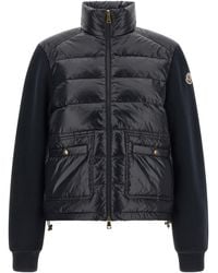 Moncler - Two-Material Padded Cardigan - Lyst