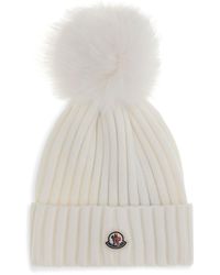 Moncler - Wool Pom Pon Hat - Lyst