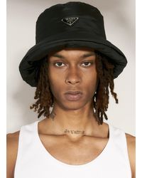 Prada - Re-nylon Logo-plaque Bucket Hat - Lyst