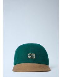 Miu Miu - Logo Motif Baseball Cap - Lyst