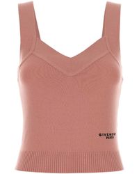Givenchy - Pink Wool Blend Tank Top - Lyst