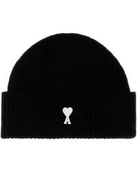 Ami Paris - Virgin Wool Beanie Hat For - Lyst