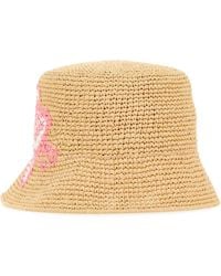 Prada - Raffia Bucket Hat - Lyst