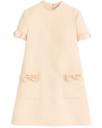 Valentino - Wool And Silk Short Dress - Lyst