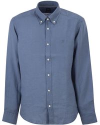 BOSS - Pure Linen Regular Fit Shirt With Button-Down Collar - Lyst