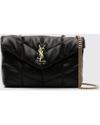 Saint Laurent - Puffer Matelassé Lambskin Mini Bag With Ysl Monogram - Lyst