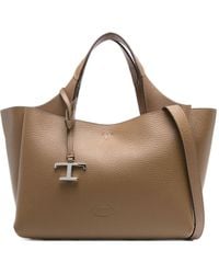 Tod's - Mini Leather Shopping Bag - Lyst