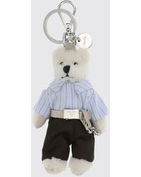 Prada - Teddy Cotton And Fleece Keychain - Lyst