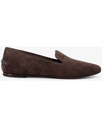 Brunello Cucinelli - Suede Loafers With Monili Detail - Lyst