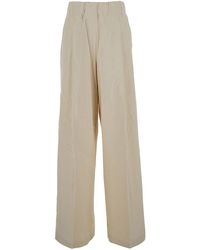 Dries Van Noten - 'Pila' Pants With Elasticated Waist And All-Over Striped Motif - Lyst
