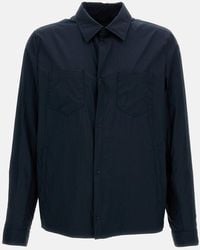Herno - Lightweight Technical Fabric Overshirt With Snap-Button Closure - Lyst