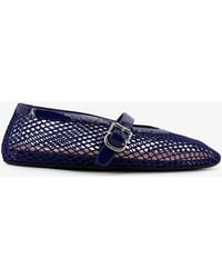 Alaïa - Mesh Ballet Flats With Patent Leather Profile - Lyst