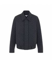Loewe - Wool Drawstring Jacket With Logo - Lyst