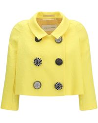 Dries Van Noten - Cropped Jacket With Jewel Buttons - Lyst