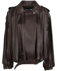 Loewe - Leather Belted Jacket - Lyst