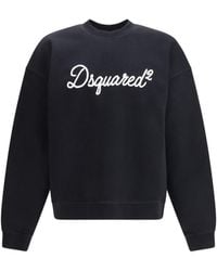 DSquared² - Cotton Crewneck Sweatshirt With Logo - Lyst