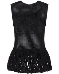 Alaïa - Alaia Peplum Tank Top - Lyst