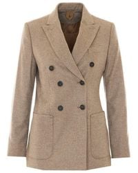Max Mara - Mxmflash Silk And Cashmere Double-Breasted Blazer - Lyst