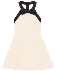 Valentino - Wool And Silk Blend Mini Dress - Lyst