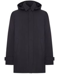 Herno - Technical Coat With Hood - Lyst