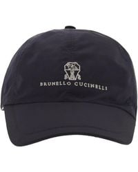 Brunello Cucinelli - Water-Repellent Microfibre Baseball Cap With Embroidered Logo - Lyst
