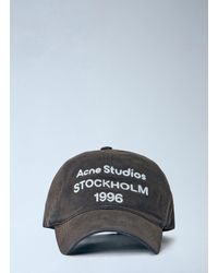 Acne Studios - Washed Fabric Logo Baseball Cap - Lyst
