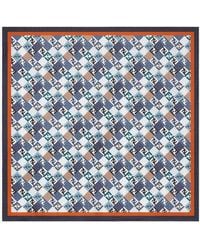 Fendi - Silk Foulard With All-Over Ff Logo - Lyst