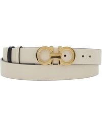 Ferragamo - Belt With Gancini Buckle With Logo Lettering - Lyst