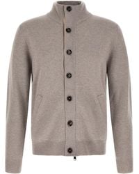 Brioni - Cardigan With Price List Collar - Lyst