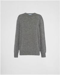 Prada - Wool And Cashmere Crew-Neck Sweater - Lyst