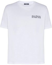 Balmain - Logo-Print T-Shirt - Lyst